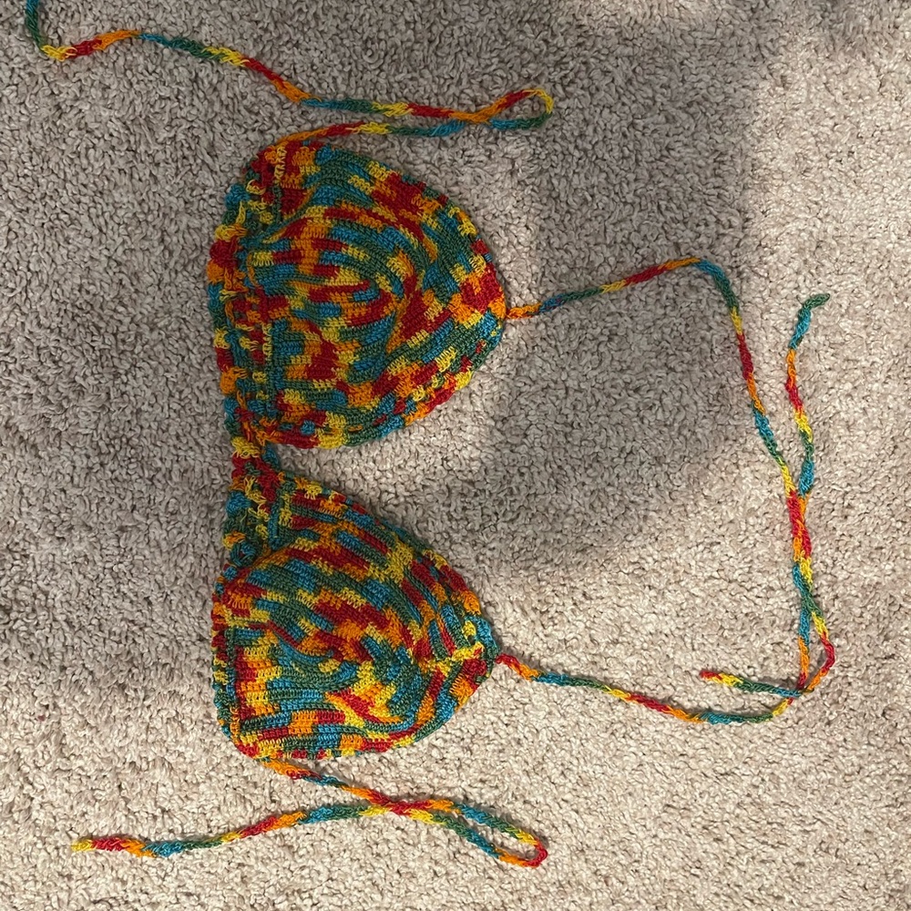 Colorful Crochet Bikini Top